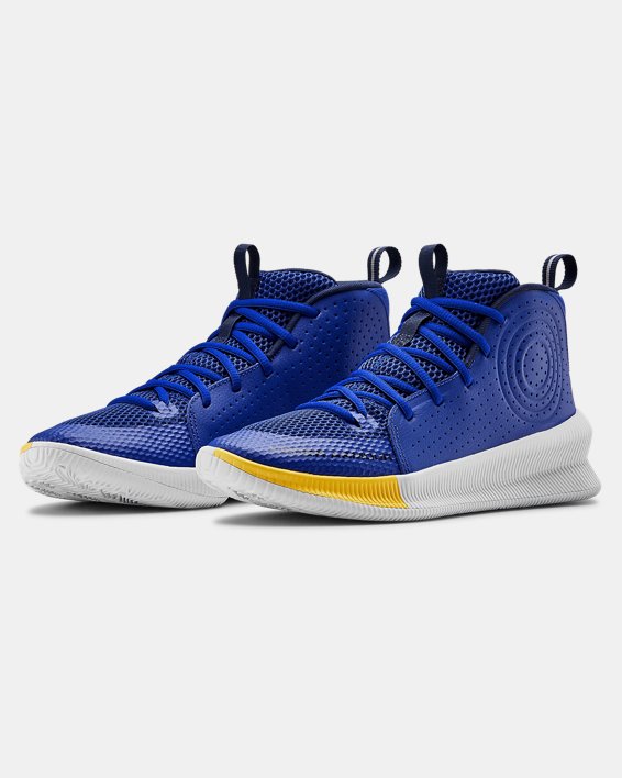 Men's UA Jet Basketball Shoes, Blue, pdpMainDesktop image number 3
